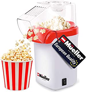 Mueller Ultra Pop, Hot Air Popcorn Popper, Electric Pop Corn Maker, Healthy and Quick Snack, No Oil Needed with Measuring/Butter Cup