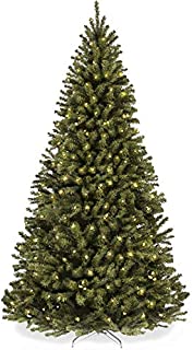 Best Choice Products 6ft Pre-Lit Spruce Hinged Artificial Christmas Tree w/ 250 UL-Certified Incandescent Warm White Lights, Foldable Stand