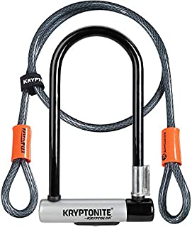 Kryptonite Kryptolok Standard 12.7mm U-Lock Bicycle Lock with FlexFrame-U Bracket & KryptoFlex 410 10mm Looped Bike Security Cable