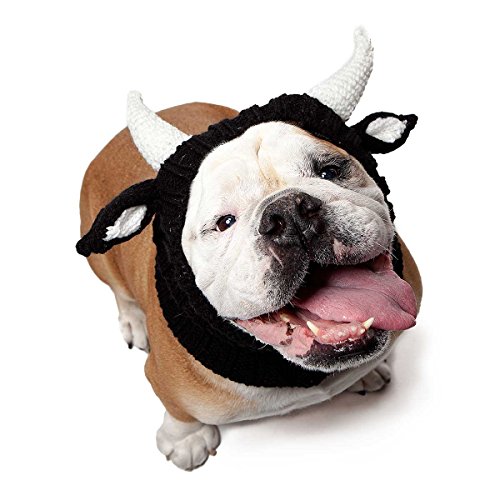 Zoo Snoods Bull Dog Costume - Neck and Ear Warmer Hood for Pets (Large)