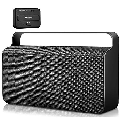 Wireless TV Speaker - Pohopa Portable New TV Soundbox, TV Audio Hearing Assistance with Transmitter 10W Speaker for Smart TV, Hard of Hearing Seniors