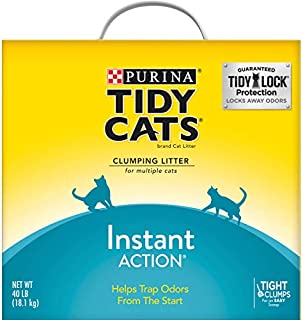 Purina Tidy Cats Clumping Cat Litter, Instant Action Multi Cat Litter - 40 lb. Box