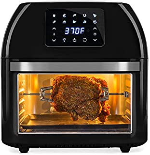 Best Choice Products 16.9qt 1800W 10-in-1 XXXL Family Size Air Fryer Countertop Oven, Rotisserie, Dehydrator w/Digital LED Display, 12 Accessories, 9 Recipes - Black