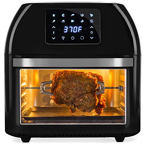 Best Choice Products 16.9qt 1800W 10-in-1 XXXL Family Size Air Fryer Countertop Oven, Rotisserie, Dehydrator w/Digital LED Display, 12 Accessories, 9 Recipes - Black