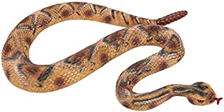 Blue Panda Realistic Fake Rattlesnake - Rubber Snake - Perfect for Halloween Decorations, Pranks or as Squirrel Repellent -Multicolored, 47 x 1.5 x 2 Inches