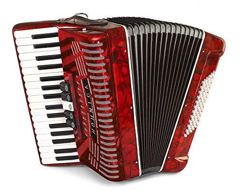 Hohner 1305-RED Hohnica 72 Bass 34-Key Entry Level Piano Accordion Range G to E