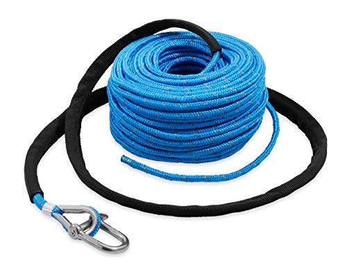 Trac Outdoor 100ft Anchor Rope - Features an 800 lb. Break Strength - Includes a Stainless Steel Anchor Shackle (69080)