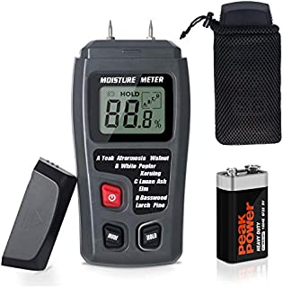 Moisture Meter TyhoTech Wood Moisture Detector LCD Damp Moisture Tester with 2 Test Probe Pins for Acuurately Measuring the Percentage of Water in Walls Firewood Paper Floor Cordwood and Trees