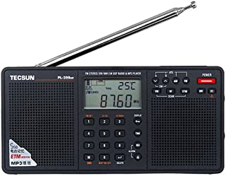 Tecsun PL398MP DSP Digital AM/FM/LW Shortwave Radio with Dual Speakers & MP3 Player, Black