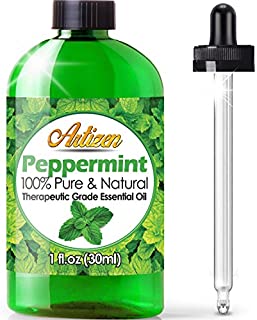Artizen Peppermint Essential Oil (100% Pure & Natural - Undiluted) Therapeutic Grade - Huge 1oz Bottle - Perfect for Aromatherapy, Relaxation, Skin Therapy & More!