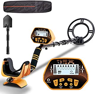 Metal Detector - SUNPOW High Accuracy Metal Detector for Adults & Kids, LCD Display with Adjustable Light, Pinpoint Function & DISC Mode, 10 Inch Waterproof Search Coil, Multiple Audio Prompts