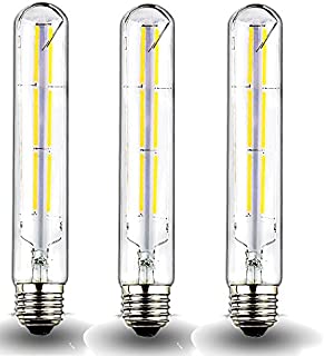 Klarlight Edison T10 Vintage Filament Bulb 6 Watt Dimmable E26 LED Tube Light Bulbs 60W Incandescent T10 Replacement Light for Home Decorative Showcase Bedside Lamp Lighting (3-Pack)