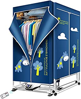 KASYDoFF Clothes Dryer Portable 1500W-1.7 Meters 3-Tier Foldable Clothes Drying Rack Energy Saving (Anion) Clothing Dryers Digital Automatic Timer with Remote Control for Apartment Houses