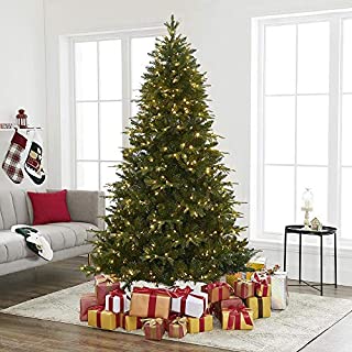 Naomi Home Multi-Color Lights Pre-lit Artificial Christmas Tree with Stand Green/6.5 ft