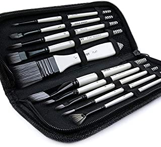 ARTIFY 10 Pcs Paint Brush Set Includes a Carrying Case Perfect for Acrylic, Oil, Watercolor and Gouache Painting