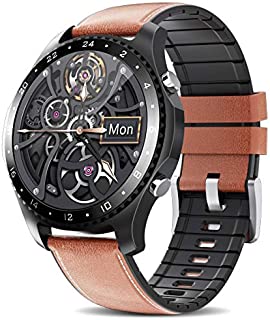 Smart Watch with Call,Health and Fitness Smartwatch with Heart Rate Blood Pressure SpO2 Monitor Sleep Tracker,App Message Reminder,Music Control,Waterproof Smart Watch for Android iOS Phone (Brown)