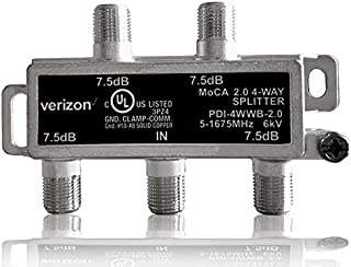 Verizon FIOS 4 Way MoCA Splitter PDI-4WWB-2.0 (Not Suitable for DirecTv / Dish Network or Other Cable Carriers)