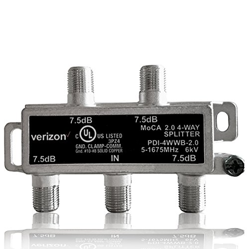 Verizon FIOS 4 Way MoCA Splitter PDI-4WWB-2.0 (Not Suitable for DirecTv / Dish Network or Other Cable Carriers)