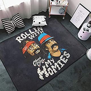 Area Rug Soft Fluffy Bedroom Rugs Home Decor Cheech and Chong Non-Slip Indoor Outdoor Floor Mat Carpet Kids Nursery Play Home Living Room Carpet Floor Carpet