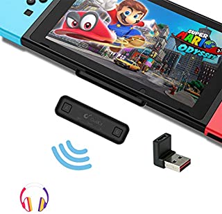 GuliKit Route Air Bluetooth Adapter for Nintendo Switch/ Switch Lite PS4 PC, Dual Stream Bluetooth Wireless Audio Transmitter with aptX Low Latency Connect Your AirPods Bluetooth Speakers Headphone