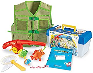 Learning Resources Pretend & Play Fishing Set, Fishing Pole & Tackle Box Toy, 11Piece, Ages 3+,Multi-color,12-1/4 L x 9 W x 6 H in