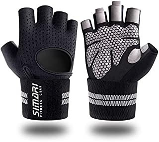 SIMARI Workout Gloves Mens and Women Weight Lifting Gloves with Wrist Support for Gym Training, Full Palm Protection for Fitness, Weightlifting, Exercise, Hanging, Pull ups, Upgraded in 2021