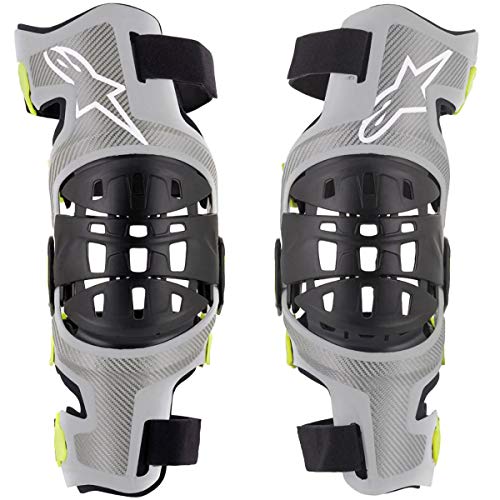 Alpinestars Unisex-Adult Bionic 7 Knee Set Silver/Yellow Xl (Multi, one_size)