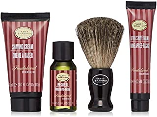 The Art of Shaving Shaving Kit for Men - 4 Elements of the Perfect Shave with Shaving Cream, Shaving Brush, After Shave Balm, & Pre Shave Oil, Sandalwood