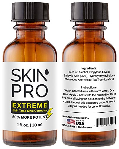 SkinPro EXTREME Skin Tag Remover & Mole Corrector - Fast Acting Physician Level 3 Formula, Industry Leading 25% Pure Salicylic Acid Concentration