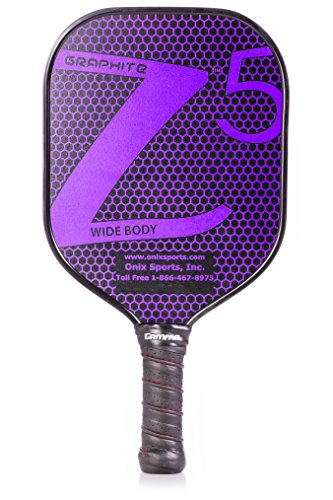 ONIX Graphite Z5 Pickleball Paddle (Graphite Carbon Fiber Face with Rough Texture Surface, Cushion Comfort Grip and Nomex Honeycomb Core for Touch, Control, and Power)