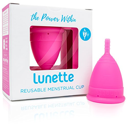 Lunette Menstrual Cup - Pink - Reusable Model 2 Menstrual Cup for Heavy Flow