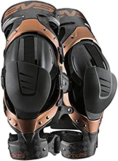 EVS Sports Unisex-Adult Axis Pro Knee Brace - Pair (Black/Copper, Medium), 2 Pack