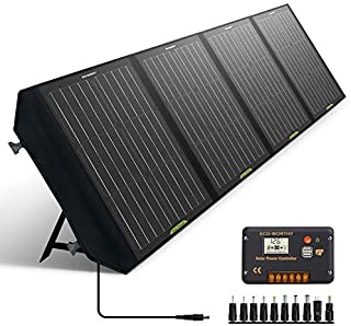 ECO-WORTHY 120W Foldable Solar Panel Charger for Portable Power Station & RV Battery, Compatible with Jackery/Roackpals Generator, with 20A Controller for 12V Deep Cycle Battery RV Camping