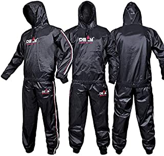 DEFY Heavy Duty Sweat Suit Sauna Exercise Gym Suit Fitness, Weight Loss, Anti-Rip, with Hood (5XL)