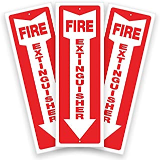 Fire Extinguisher Plastic Signs for Office & Business 3 Pack 4x12 Inch  40 mil Thick Polystyrene Plastic, Laminated for Ultimate UV, Scratch, and Fade Resistance, Waterproof.