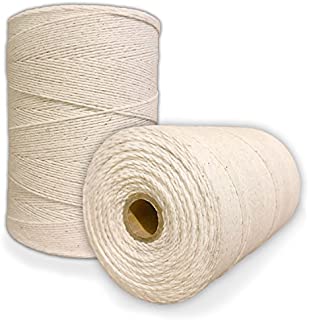 Durable Loom Warp Thread (Natural/Off White), One Spool, 8/4 Warp Yarn (800 Yards), Perfect for Weaving: Carpet, Tapestry, Rug, Blanket or Pattern - Warping Thread for Any Loom