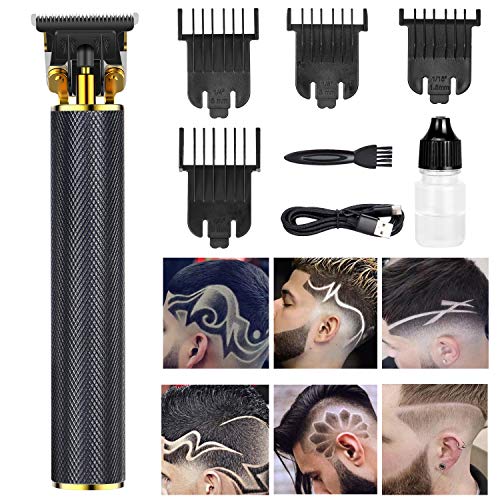 Hair Clippers for Men,YOGINGO Cordless Rechargeable Hair Trimmer Metal Body Cutting Grooming Kit Beard Shaver Barbershop Professional (Black)