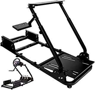 Minneer Racing Wheel Stand Racing Simulator Steering Wheel Stand Compatible for T500, FANTEC, T3PA/TGT, G25, G37, G29/T300RS Without WheelPedals and seat.