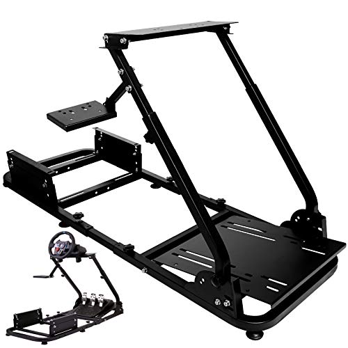 Minneer Racing Wheel Stand Racing Simulator Steering Wheel Stand Compatible for T500, FANTEC, T3PA/TGT, G25, G37, G29/T300RS Without WheelPedals and seat.