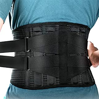 Lower Back Brace Lumbar Support - LONOVE Back Support Belt for Lower Back Pain Relief, Herniated Disc, Sciatica, Scoliosis Back Brace for Women and Men, Max Support with Steel Stays for Heavy Lifting