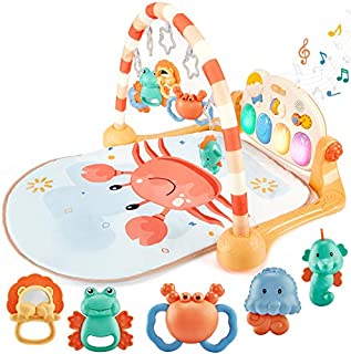 Baby Play Mat for Baby Gym Baby Play Gym Activity Mat, Infant Toys Baby Toys 3-6 Months 6 to 12 Months, Kick&Play Piano Tummy Time Mat Baby Girl Boy Stuff Newborn Baby Playmat Baby Girl Boy Gifts Toys