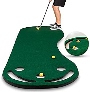 Abco Tech Golf Putting Green Grassroots Mat - 9ft x 3ft - Outdoor and Indoor Use - Perfect for Practicing and Training - Includes Free 3 Yellow Golf Balls