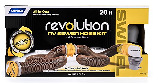 Camco Sewer Hose Kit 360 Deg. Hoses 20ft. L