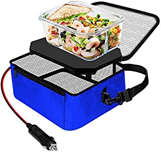 TrianglePatt Portable Oven,12V Portable Food Warmer for Car Mini Microwave for heated Meals, Upgraded Lunch Warmer Box with Bag for Travel, Camping, Outdoor Job, Potlucks
