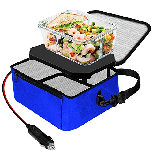 TrianglePatt Portable Oven,12V Portable Food Warmer for Car Mini Microwave for heated Meals, Upgraded Lunch Warmer Box with Bag for Travel, Camping, Outdoor Job, Potlucks