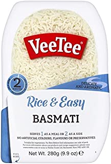 VeeTee Rice & Tasty Basmati - Microwavable Instant Rice - 9.9 oz - Pack of 6