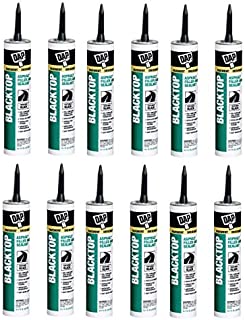 DAP 27065 12 Pack 10.1 oz. Blacktop Asphalt VOC-Compliant Filler and Sealant, Textured Black