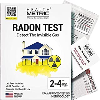 Radon Test Kit for Home - Easy to Use Charcoal Radon Gas Detector for Peace of Mind | 48-96h Short Term EPA Approved Radon Tester | Includes Lab Fees | Protect Yourself and Your Family | 1-Pack