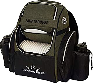 Dynamic Discs Olive Paratrooper Disc Golf Bag | Frisbee Golf Bag with 18+ Disc Capacity | Extra Storage Pockets | Durable Construction