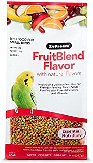 ZuPreem FruitBlend Flavor Pellets Bird Food for Small Birds, 2 lb - Powerful Pellets Made in USA, Naturally Flavored for Parakeets, Budgies, Parrotlets